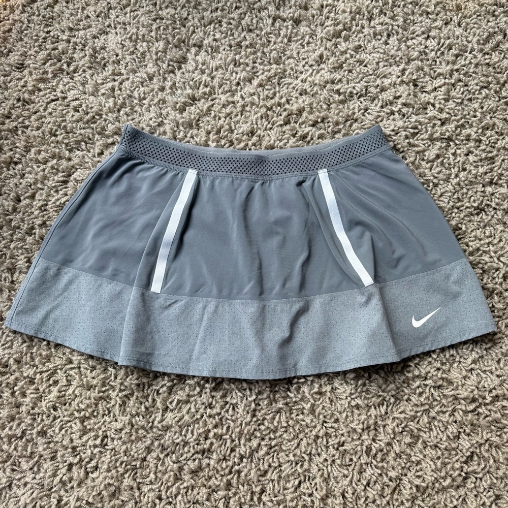 Nike Womens Premier Maria Sharapova Tennis Pickleball Skort Silver Gray - Med